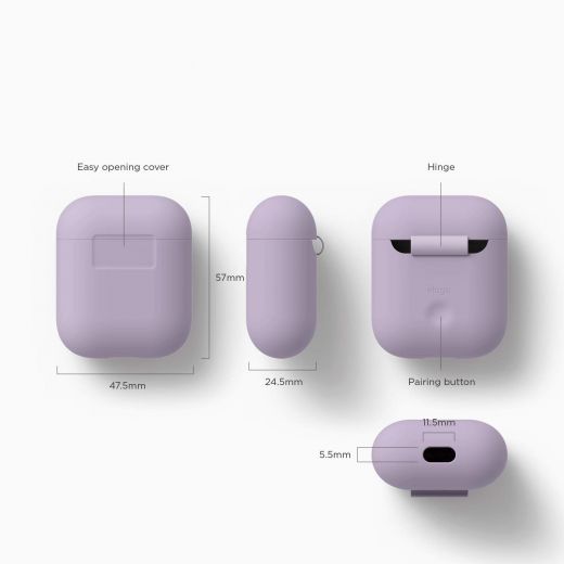Чохол Elago Silicone Case Lavender (EAPSC-LV) для Airpods