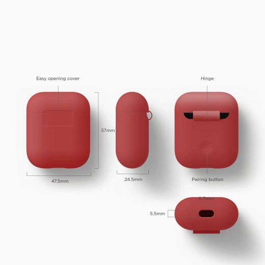 Чехол Elago Silicone Case Red (EAPSC-RED) для Airpods
