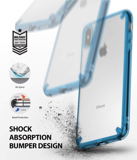 Чохол Ringke Fusion Aqua Blue для iPhone XS Max