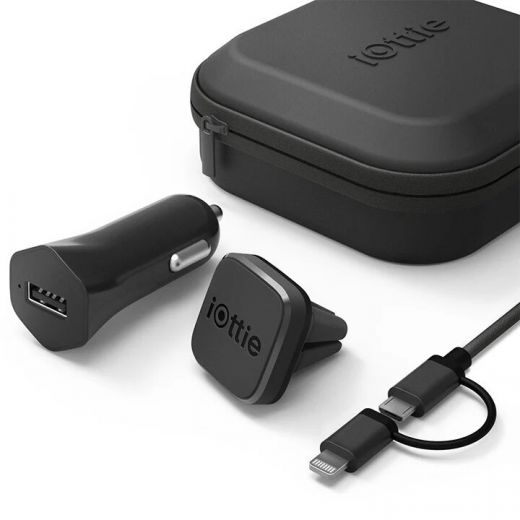 Тримач в автомобіль iOttie iTap Magnetic Mounting and Charging Travel Kit (HLTRIO110)