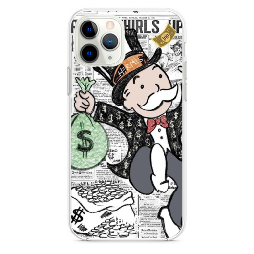Прозрачный чехол Hustle Case Monopoly Wallpaper Clear для iPhone 12 | 12 Pro