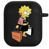 Силиконовый чехол Hustle Case Simpsons Lisa Simpson Black для AirPods 1 | 2