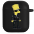 Силиконовый чехол Hustle Case Simpsons Bart Simpson Black для AirPods 1 | 2
