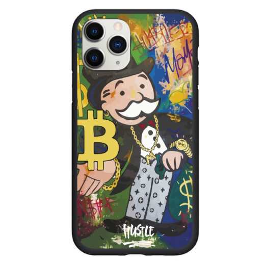 Чехол Hustle Case Monopoly Bitcoin Black для iPhone 12 | 12 Pro