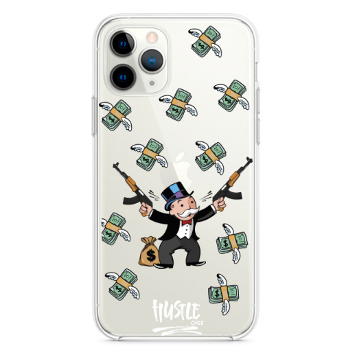 Прозрачный чехол Hustle Case Monopoly Kalash Clear для iPhone 12 Pro Max