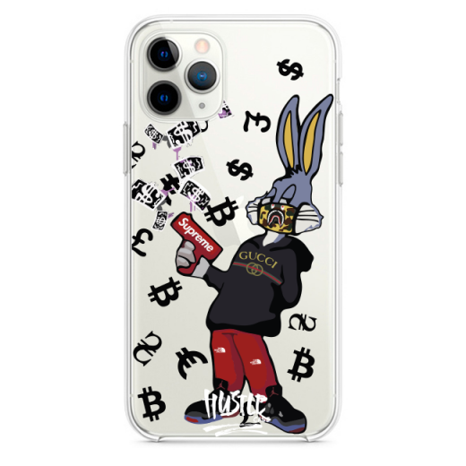 Прозрачный чехол Hustle Case Bucks Bunny Gun Clear для iPhone 12 | 12 Pro