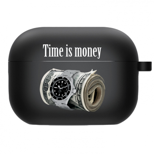 Силиконовый чехол Hustle Case Time is Money Black для AirPods Pro