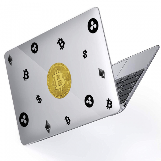 Чехол-накладка Hustle Case Bitcoin Clear для MacBook Air 13" (M1 | 2020 | 2019 | 2018)