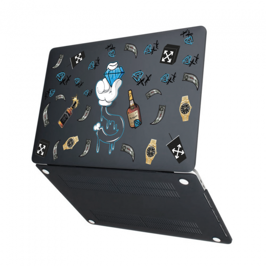 Чохол-накладка Hustle Case Diamond Black для MacBook Air 13" (M1 | 2020 | 2019 | 2018)