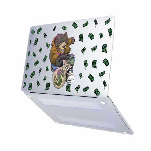 Чохол-накладка Hustle Case Bear Matte Clear для MacBook Air 13" (M1 | 2020 | 2019 | 2018)