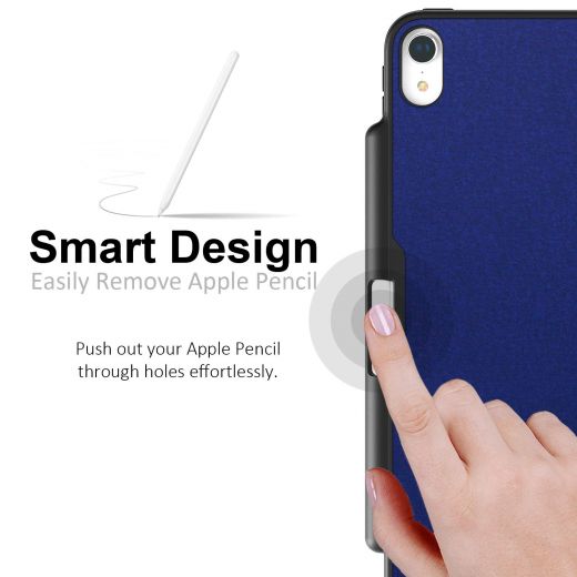 Чехол Khomo Dual Case Cover with Pencil Holder Twill Blue для Apple iPad Pro 11" (2018)