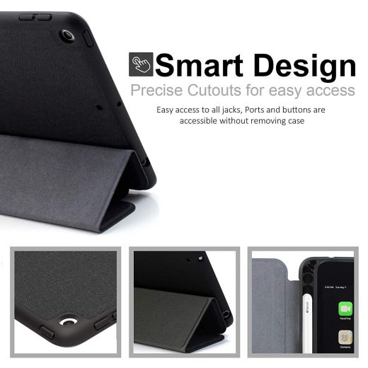 Чехол Khomo Dual Case Cover Charcoal Black with Apple Pen Holder для iPad Mini 5