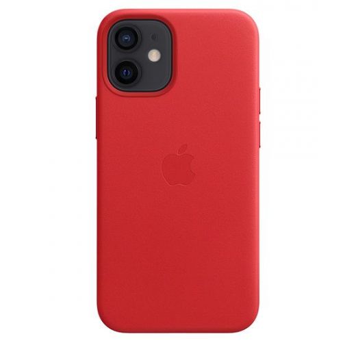 Оригінальний чохол Apple Leather Case with MagSafe (PRODUCT) Red для iPhone 12 mini (MHK73)