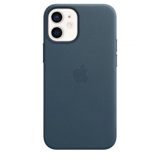 Оригинальный чехол Apple Leather Case with MagSafe Baltic Blue для iPhone 12 mini (MHK83)