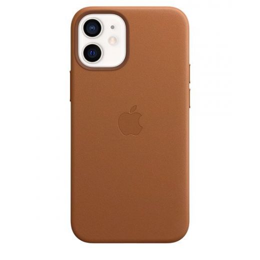 Оригінальний чохол Apple Leather Case with MagSafe Saddle Brown для iPhone 12 mini (MHK93)