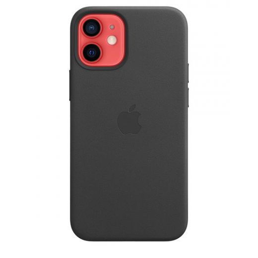 Оригинальный чехол Apple Leather Case with MagSafe Black для iPhone 12 mini (MHKA3)