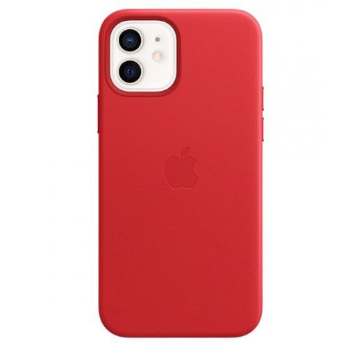 Чохол CasePro Leather Case with MagSafe Red для iPhone 12 | 12 Pro