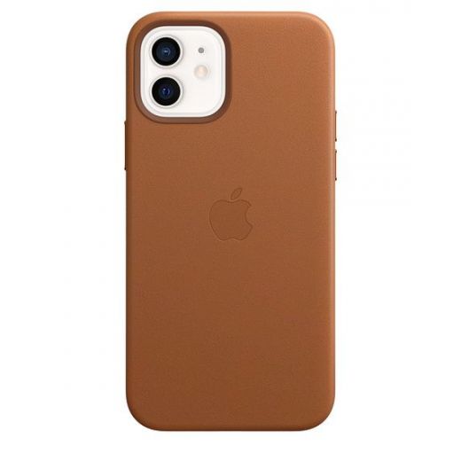 Оригінальний чохол Apple Leather Case with MagSafe Saddle Brown для iPhone 12 | 12 Pro (MHKF3)