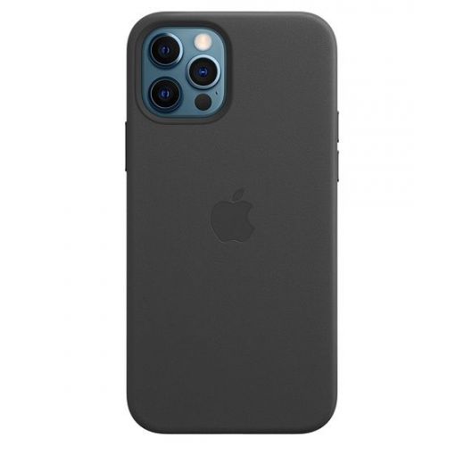 Чехол CasePro Leather Case with MagSafe Black для iPhone 12 | 12 Pro