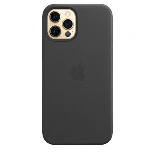 Оригінальний чохол Apple Leather Case with MagSafe Black для iPhone 12 | 12 Pro (MHKG3)