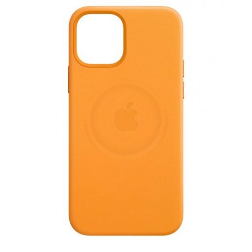Оригинальный чехол Apple Leather Case with MagSafe California Poppy для iPhone 12 Pro Max (MHKH3)