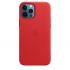 Оригинальный чехол Apple Leather Case with MagSafe (PRODUCT) Red для iPhone 12 Pro Max (MHKJ3)