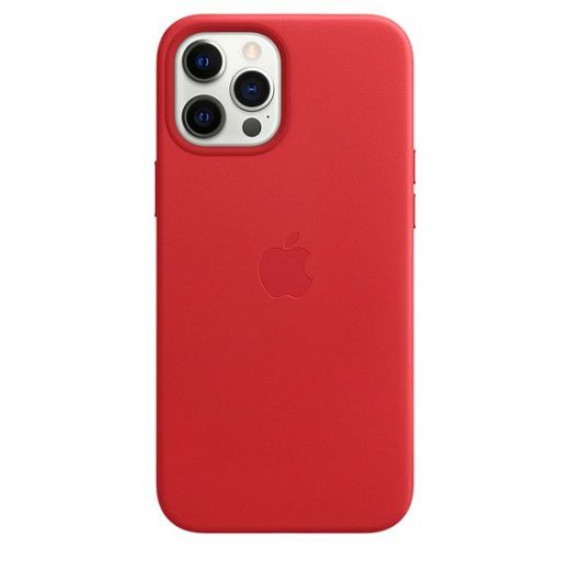 Оригінальний чохол Apple Leather Case with MagSafe (PRODUCT) Red для iPhone 12 Pro Max (MHKJ3)