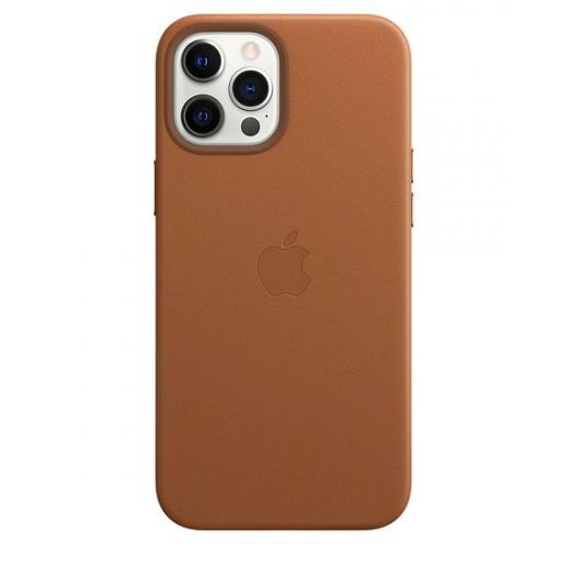 Чохол CasePro Leather Case with MagSafe Saddle Brown (High copy) для iPhone 12 Pro Max