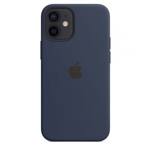 Оригинальный чехол Apple Silicone Case with MagSafe Deep Navy для iPhone 12 mini (MHKU3)