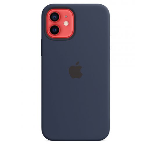 Оригинальный чехол Apple Sillicone Case with MagSafe Deep Navy для iPhone 12 | 12 Pro (MHL43)