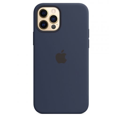 Оригінальний чохол Apple Sillicone Case with MagSafe Deep Navy для iPhone 12 | 12 Pro (MHL43)