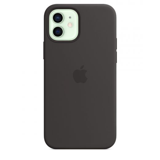 Оригінальний чохол Apple Sillicone Case with MagSafe Black для iPhone 12 | 12 Pro (MHL73)