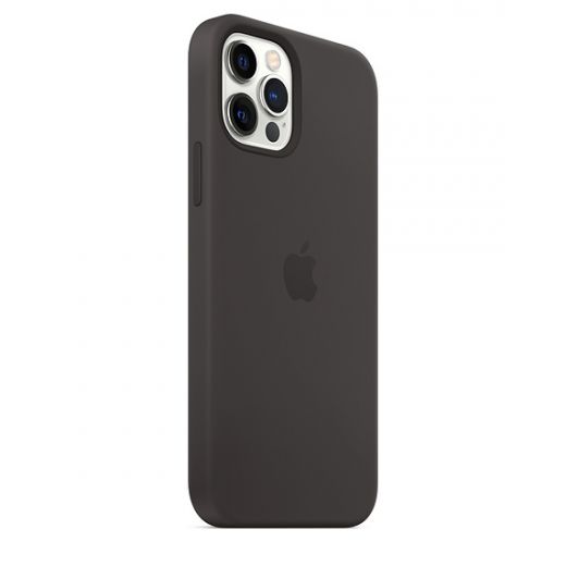 Оригинальный чехол Apple Sillicone Case with MagSafe Black для iPhone 12 | 12 Pro (MHL73)