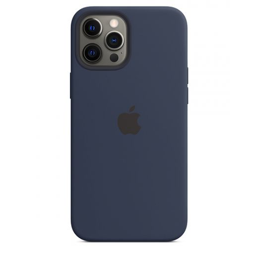 Оригинальный чехол Apple Sillicone Case with MagSafe Deep Navy для iPhone 12 Pro Max (MHLD3) 