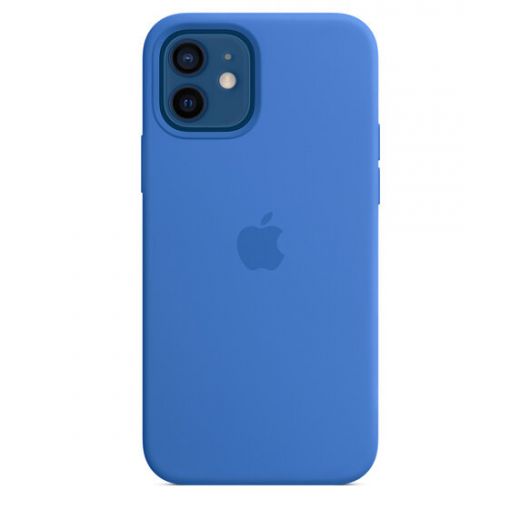 Оригінальний чохол Apple Sillicone Case with MagSafe Capri Blue для iPhone 12 | 12 Pro (MJYY3)