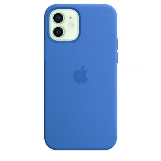 Оригинальный чехол Apple Sillicone Case with MagSafe Capri Blue для iPhone 12 | 12 Pro (MJYY3)