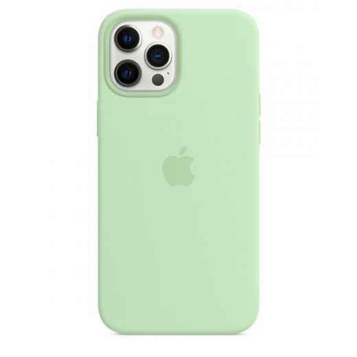 Оригінальний чохол Apple Sillicone Case with MagSafe Pistachio для iPhone 12 Pro Max (MK053)