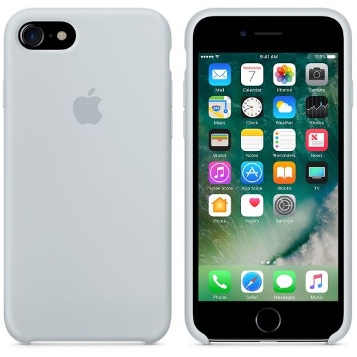 Чехол Apple Silicone Case Mist Blue (MQ582) для iPhone 7
