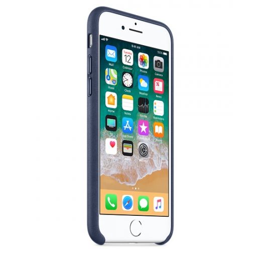Чохол Apple Leather Case Midnight Blue (MQH82) для iPhone 8/7