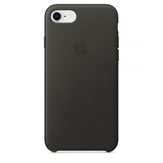 Чехол Apple Leather Case Charcoal Gray (MQHC2) для iPhone 8/7