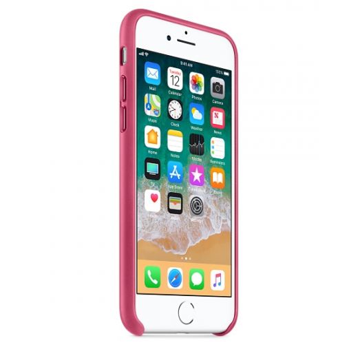 Чохол Apple Leather Case Pink Fuchsia (MQHG2) для iPhone 8/7