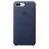 Чохол Apple Leather Case Midnight Blue (MQHL2) для iPhone 8 Plus / 7 Plus