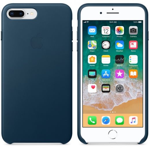 Чехол Apple Leather Case Cosmos Blue (MQHR2) для iPhone 8 Plus / 7 Plus