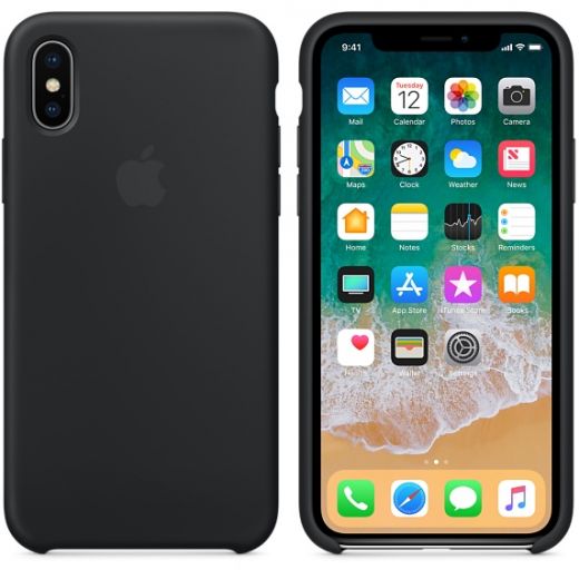 Чехол Apple Silicone Case Black (MQT12) для iPhone X