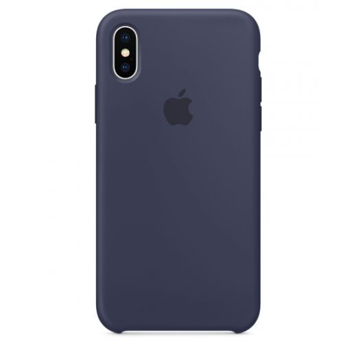 Чехол Apple Silicone Case Midnight Blue (MQT32) для iPhone X
