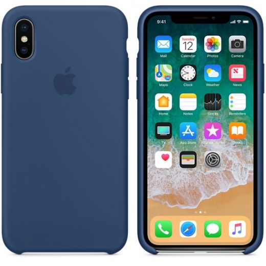 Чехол Apple Silicone Case Blue Cobalt (MQT42) для iPhone X
