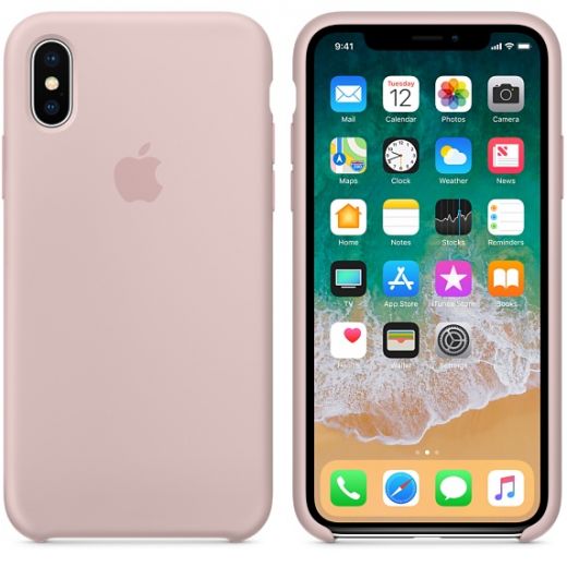 Чехол Apple Silicone Case Pink Sand (MQT62) для iPhone X