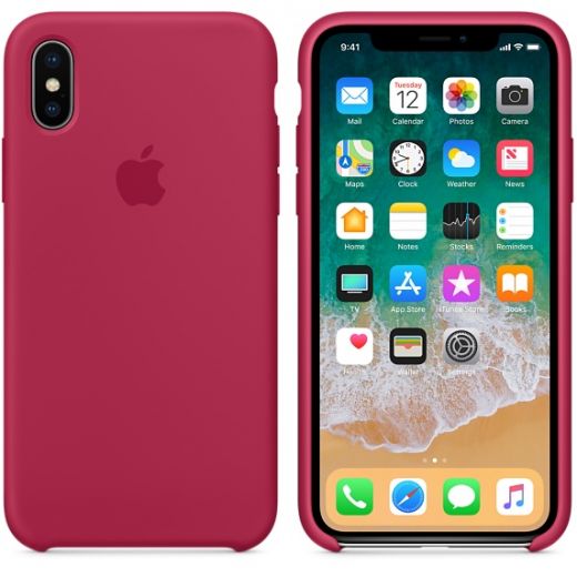 Чохол Apple Silicone Case Rose Red (MQT82) для iPhone X