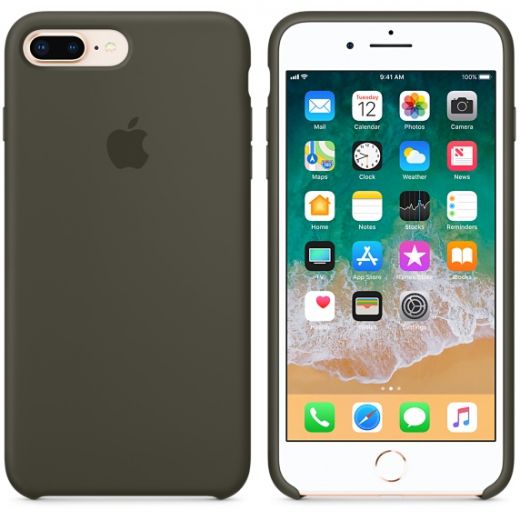 Чехол Apple Silicone Case Dark Olive (MR3Q2) для iPhone 8 Plus / 7 Plus