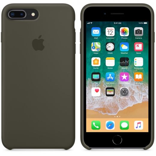 Чехол Apple Silicone Case Dark Olive (MR3Q2) для iPhone 8 Plus / 7 Plus